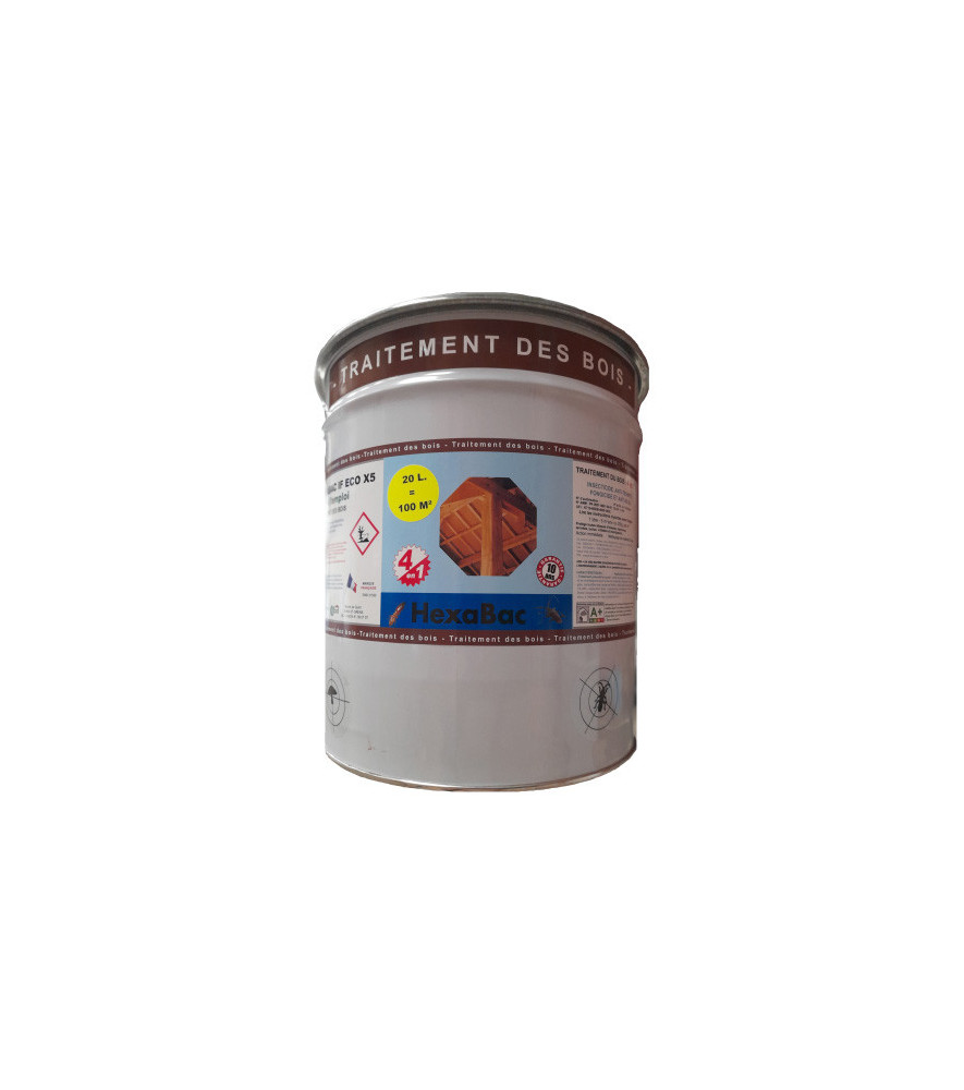 Traitement bois HEXABAC multi-usages 20L Traitement bois HEXABAC multi-usages 20L