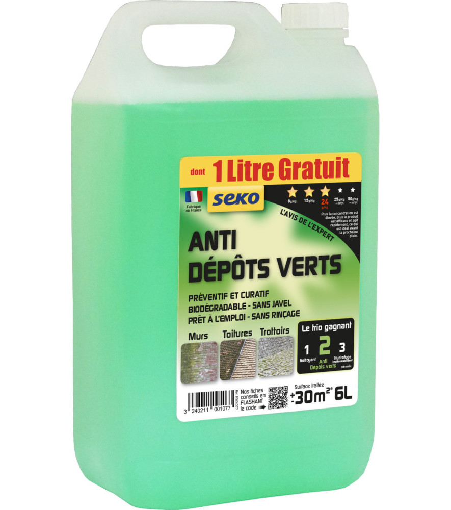 Traitement Anti-Dépôts Verts STANDARD 5L+1L gratuit Traitement Anti-Dépôts Verts STANDARD 5L+1L gratuit