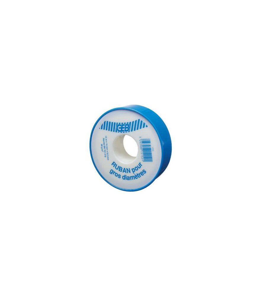 Ruban d'étanchéité GEB gros diamètre PTFE vrac 19mmx15mx0,2mm Ruban d'étanchéité GEB gros diamètre PTFE vrac 19mmx15mx0,2mm