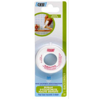 Ruban d'étanchéité GEB haute densité PTFE blister 12mmx12mx0,1mm