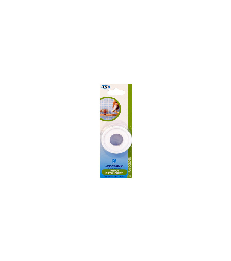Ruban d'étanchéité GEB standard PTFE blister 12mmx12mx0,075mm Ruban d'étanchéité GEB standard PTFE blister 12mmx12mx0,075mm