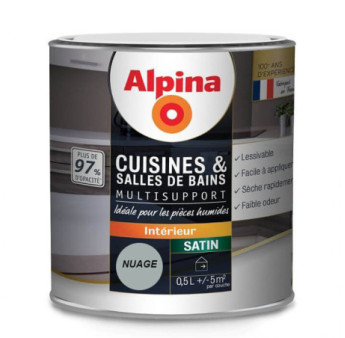 Peinture Cuisines & Bains satin ALPINA 0,5L nuage