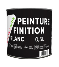 Peinture laque glycéro TDP satin blanc 0,5L