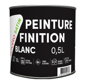 Peinture laque glycéro TDP satin blanc 0,5L