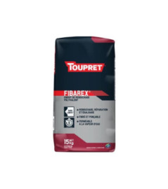 Enduit de rebouchage extérieur fibré TOUPRET Bâtiment Fibarex 15kg