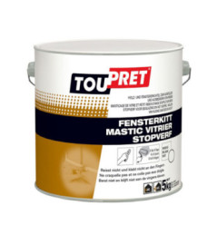 Mastic vitrier TOUPRET Bâtiment blanc 5kg