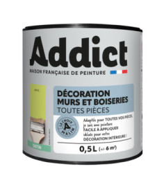 Peinture ADDICT Déco.M&Bois satin anis 0,5L