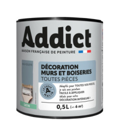 Peinture ADDICT Déco.M&Bois satin bleu céleste 0,5L
