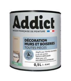 Peinture ADDICT Déco.M&Bois satin castor 0,5L
