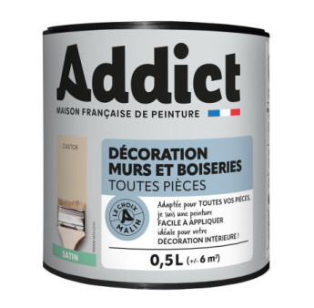 Peinture ADDICT Déco.M&Bois satin castor 0,5L