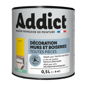 Peinture ADDICT Déco.M&Bois satin citron 0,5L
