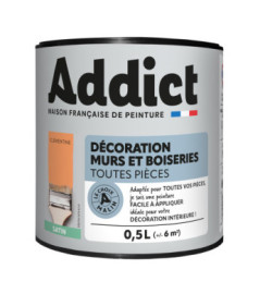 Peinture ADDICT Déco.M&Bois satin clémentine 0,5L