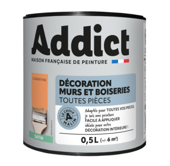 Peinture ADDICT Déco.M&Bois satin clémentine 0,5L