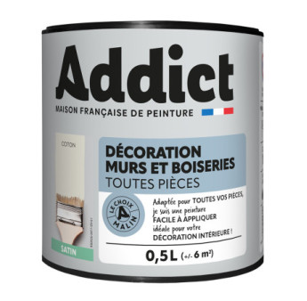 Peinture ADDICT Déco.M&Bois satin coton 0,5L