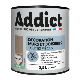 Peinture ADDICT Déco.M&Bois satin galet 0,5L