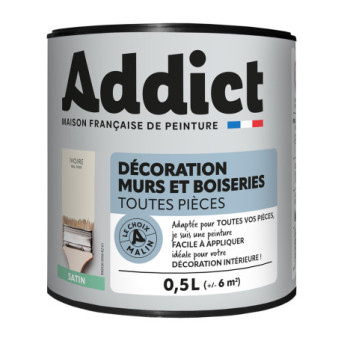 Peinture ADDICT Déco.M&Bois satin ivoire 0,5L