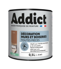 Peinture ADDICT Déco.M&Bois satin taupe 0,5L