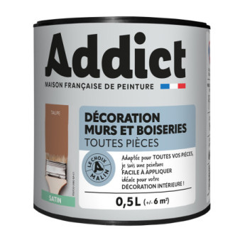 Peinture ADDICT Déco.M&Bois satin taupe 0,5L