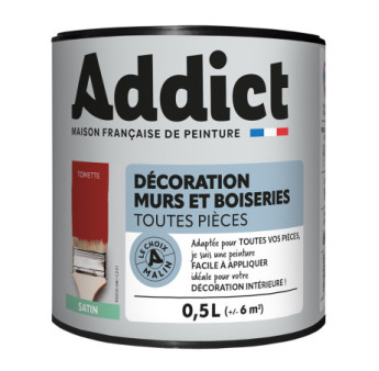 Peinture ADDICT Déco.M&Bois satin tomette 0,5L