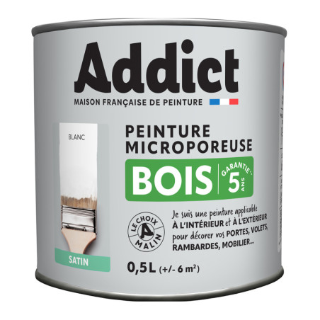 Peinture bois microporeuse LOXXO gris anthracite 0,5L