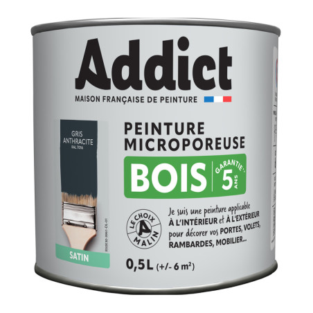 Peinture bois microporeuse LOXXO rouge basque 0,5L