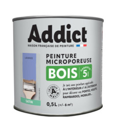 Peinture bois ADDICT glycéro satin lavande 0,5L