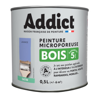 Peinture bois ADDICT glycéro satin lavande 0,5L
