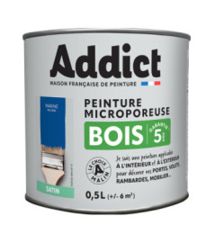 Peinture bois ADDICT glycéro satin marine RAL 5005 0,5L