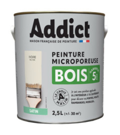 Peinture bois ADDICT glycéro satin blanc cassé-ivoire RAL 9001 2,5L