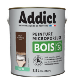 Peinture bois ADDICT glycéro satin brun normand RAL 8001 2,5L