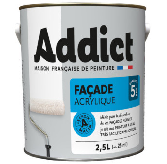 Peinture façade ADDICT acrylique ton pierre 2,5L