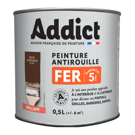 Peinture fer monocouche LOXXO noir mat 0,5L