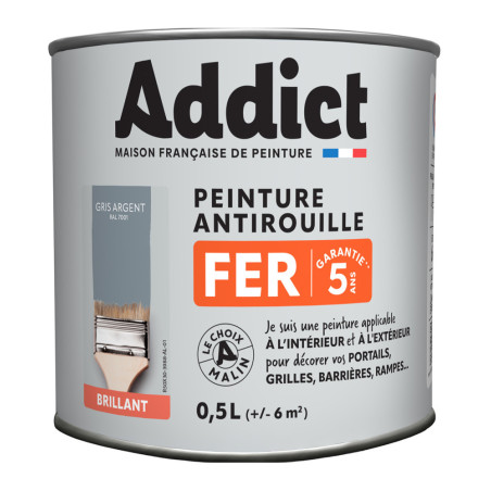 Peinture fer monocouche LOXXO rouge basque 0,5L