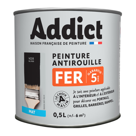 Peinture fer monocouche LOXXO terre de Sienne 0,5L