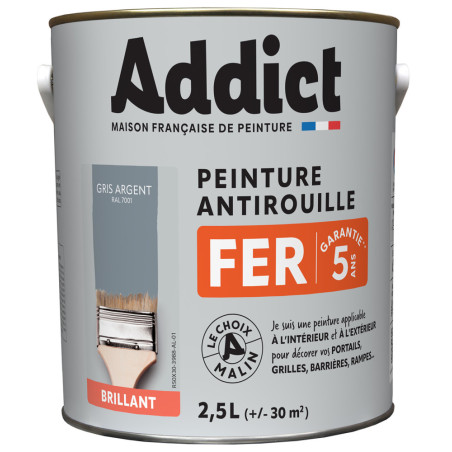Peinture fer monocouche LOXXO blanc crème 2,5L