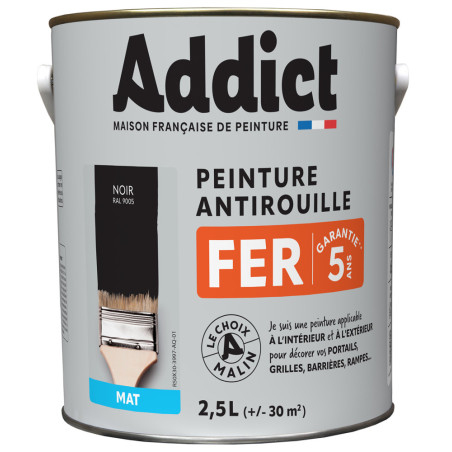 Peinture fer monocouche LOXXO brun fauve 2,5L