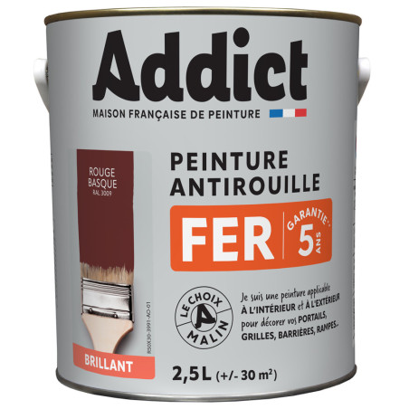 Peinture fer monocouche LOXXO noir brillant 2,5L