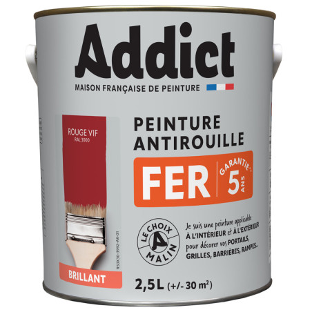Peinture fer monocouche LOXXO noir mat 2,5L