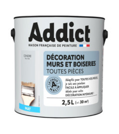Peinture ADDICT Déco.M&Bois mat cendre 2,5L