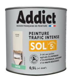 Peinture sol ADDICT glycéro satin pierre-ivoire RAL 9001 0,5L