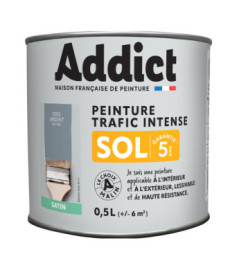 Peinture sol ADDICT glycéro satin gris souris-gris argent RAL 7001 0,5L