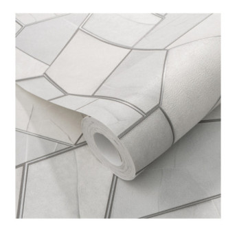 Papier Peint ERISMANN Collection ELLE DECORATION 4 10445-31 Gris argente