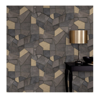Papier Peint ERISMANN Collection ELLE DECORATION 4 10445-37 Gris or