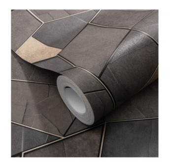 Papier Peint ERISMANN Collection ELLE DECORATION 4 10445-37 Gris or