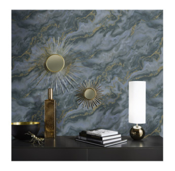 Papier Peint ERISMANN Collection ELLE DECORATION 4 10447-08 Bleu or