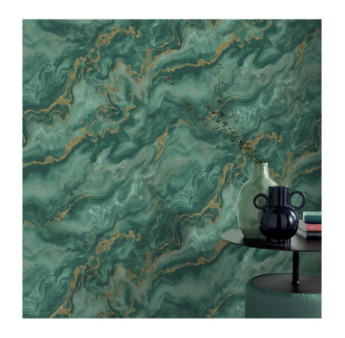 Papier Peint ERISMANN Collection ELLE DECORATION 4 10447-19 Vert eau