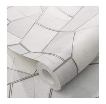 Papier Peint ERISMANN Collection ELLE DECORATION 4 12217-31 Gris argent