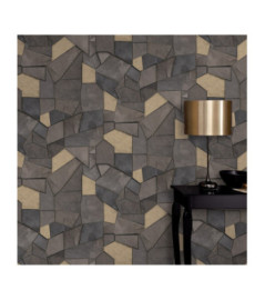 Papier Peint ERISMANN Collection ELLE DECORATION 4 12217-37 Gris or