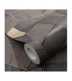 Papier Peint ERISMANN Collection ELLE DECORATION 4 12217-37 Gris or