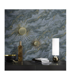 Papier Peint ERISMANN Collection ELLE DECORATION 4 12219-08 Bleu or